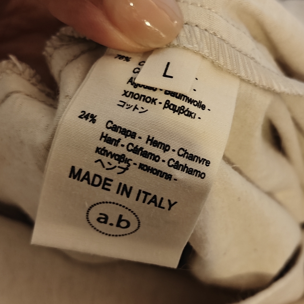 Cream Cotton And Hemp Apuntob Culottes - Picture 7 of 8